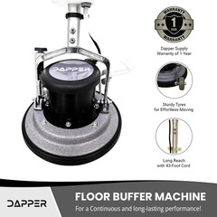 13″ Heavy-Duty Multi-Functional Floor Buffer Polisher Machine – Clean, Buff, Scr