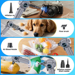 Brushless Handheld Car Vacuum （Equipped with a one-Touch Window Silver Gray