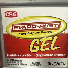 CRC Evapo-rust Gel Rust Remover, 8 Fl Oz, Rust Remover for Vertical Surfaces