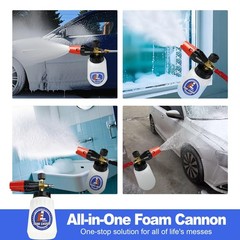 Foam Cannon for Pressure Washer, 1 Liter Bottle, 210 cubic inches, White, Red