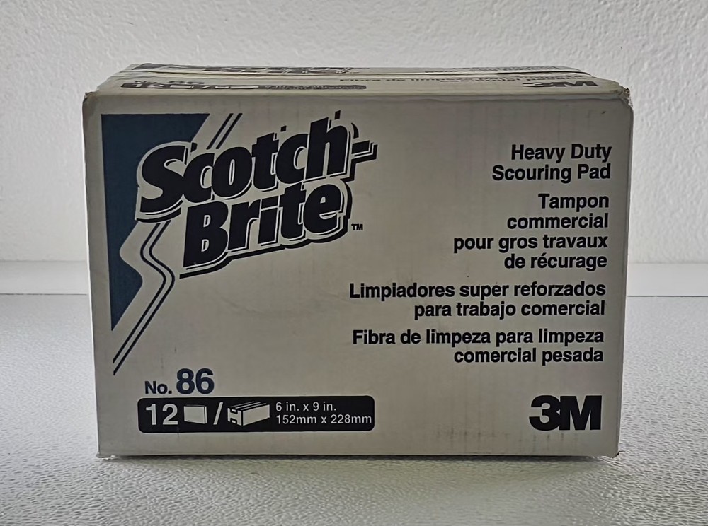 3M 12 – SCOTCH-BRITE NO. 86 HEAVY DUTY SCOURING PAD 6″ X 9″