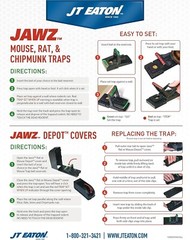 409B-6 Jawz Plastic Mouse Trap for Solid or Liquid Bait, Pack of 6 NEW