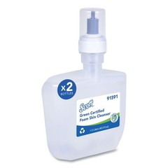 Scott 91591 1200 ml Essential Green Cert Unscented Foam Skin Cleanser (2/CT) New
