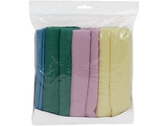 4 Pack Genuine Joe Microfiber Cloths Assorted Colors for Cleaning