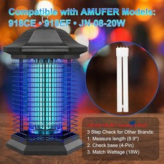 AMUFER 18W Bug Zapper Replacement Bulb, H-Shaped Tube with 4-Pin Base Bug Light