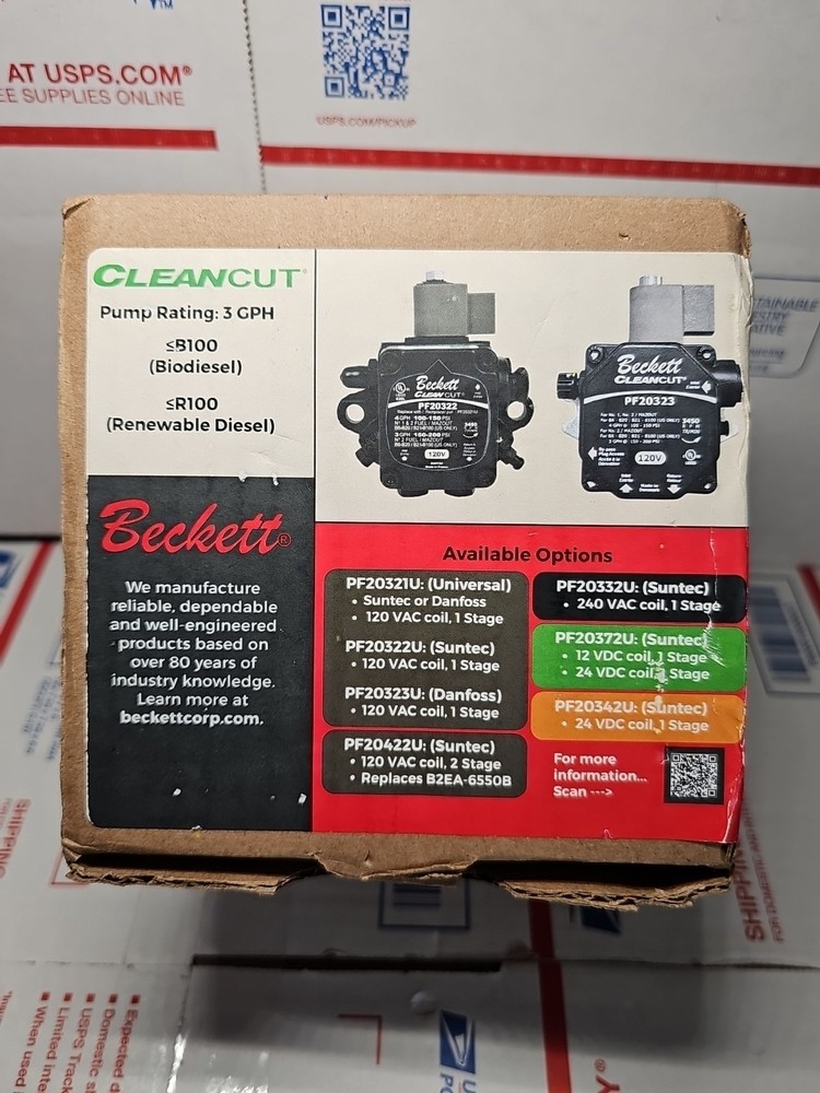 NEW! Beckett Oil Burner Pump 2184402U PF20372U A2EA6527 12 -24 VDC