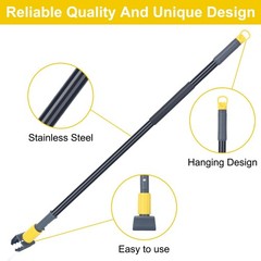 KeFanta Metal Mop Handle Commercial Heavy Duty,58″ Industrial Mop Stick with …