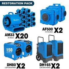MOUNTO Water Damage Restoration Package( 20xAM33, 2xAF500, 2xDH80,2xDH165)