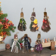 Teeloray Cinnamon Broom 7.5 Inch Witch for Altar Magic Crystal Green