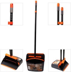 TreeLen 52″ Long Handle Broom Dustpan Set Upright Stand Up for Home Office