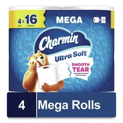 Charmin 19261PK 2-Ply Ultra Soft Septic Safe Bathroom Tissue – White (4/PK) New