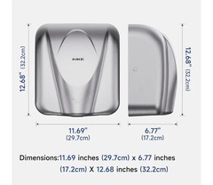 AIKE Elephant Power Commercial Hand Dryer High Speed Auto Wind, Brushed …