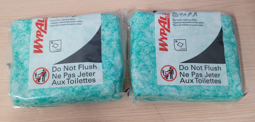 WypAll PowerClean ProScrub Cleaning Wipers 9.5″, Green, 75 Wipers-2PACKS (91367)