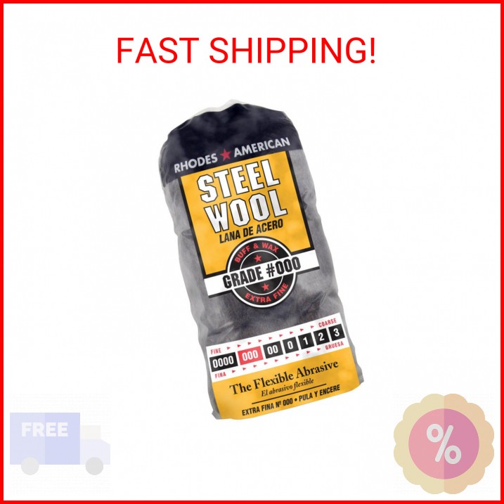 Homax – 33873210009 Steel Wool, Extra Fine Grade #000, 12 Pads