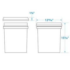 Seachoice 5-Gallon Plastic Bucket w/Metal Handle, Yellow One Size,