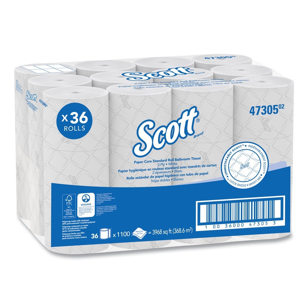 Scott 47305 2-Ply Small Core High Capacity Bath Tissue – White (36/CT) New