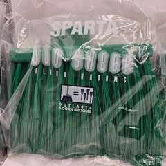 SPARTA DUO SWEEP FLOOR BROOM HEADS GREEN UNFLAGGED COMMERCIAL BROOM LOT OF 2