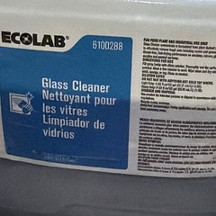 Ecolab Glass Cleaner Liquid 0.5 gal for Glass Surface, MPN 6100288