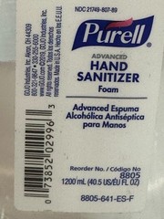 PURELL 8805-03 1,200 mL Advanced Foam Hand Sanitizer – New- Case of 3