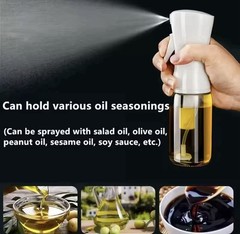 200mL Oil Spray Bottle Set, Trigger Anti-Drip Nozzle, Black/White/Clear