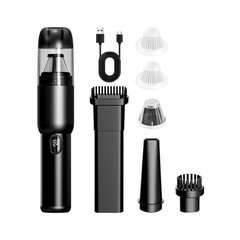 Handheld Car Vacuum Cleaner, Cordless Portable 20KPA Powerful Suction With LE…