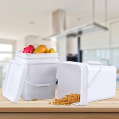 Cand 5 Gal Heavy Duty Plastic Bucket Containers W/ Sealed Lid Food Grade 4-Packs