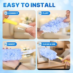 Duster Refill for Swiffer Duster, 20 Count Heavy 20 & 1 Handle (Blue)