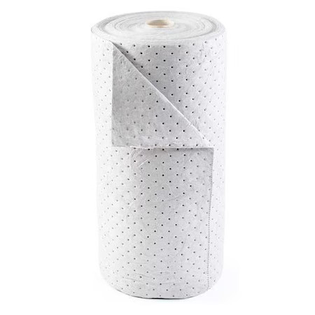 Condor 35Zr42 Sorbent Roll, 25 Gal, 30 In X 150 Ft, Harsh Chemicals, White,