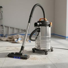 Wet Dry Vacuum Cleaner Low Noise Operation 3-in-1 Blower Vacuum LED Floor Light