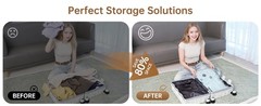 Travel Vacuum Bags for Clothing with Rechargeable Electric Pump – Portable Space