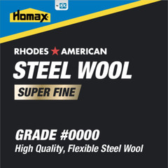 Rhodes American Steel Wool, Super Fine Grade #0000, 12 Pads