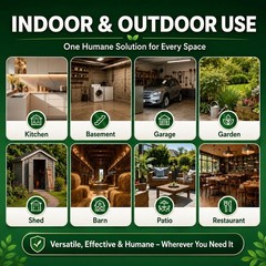 AOVSTOXIC Humane Mouse Traps for Home – Reusable No-Touch Live transparent