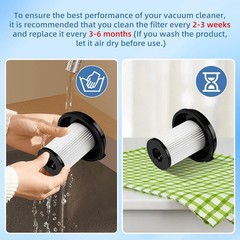Washable 4-Pack Vacuum Filter for Bissell CleanView XR Pet 300W