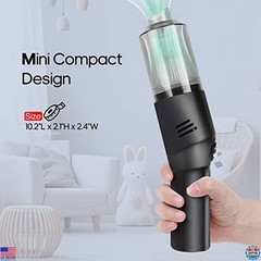 High Power Portable Mini Car Vacuum Cleaner, Cordless Handheld Rechargeable 400g