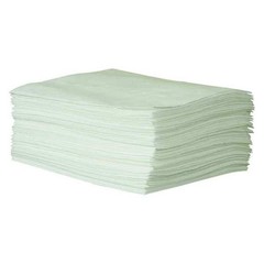 Oil Absorbent Pad Polypropylene 15×19 White 50 Pack Spill Cleanup Industrial