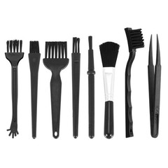 8PCS Anti Static Brush, Dusting Cleaning Brush for Small Spaces, Black