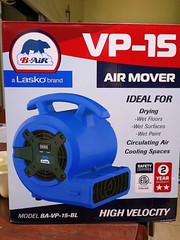 B-Air Air Mover 1/8 HP Carpet Dryer Floor Blower Fan in Blue Model BA-VP-15-BL