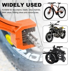 2 PCS Bike or Motorcycle Chain Washer, Motorcycle Chain Ge Color: Black+orange