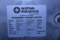 Used Nilfisk Advance Whirlamatic VS 20 / 20UHSB Drive Motor w/ gear # 172-3129