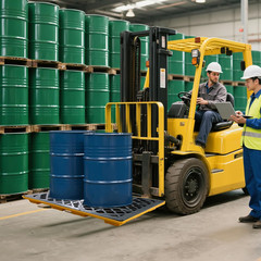 Heavy-Duty 2 Drum Spill Pallet, 2000 Lbs Capacity, Forkliftable Containment Tray