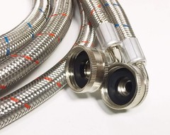 2-Pack Premium Stainless Steel Washing Machine Hoses 6 Feet,