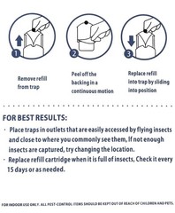 4x Flying Insect Trap Refill Mess-Free Disposible Cartridge Compatible with Zevo