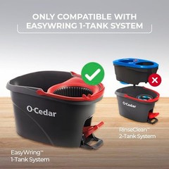 O-Cedar EasyWring Deep Clean Microfiber Refill 1 Pack for Spin Mop and Bucket