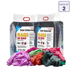 Color Knit T-Shirt 100% Cotton Cleaning Rags 50 lbs. Bag – Multipurpose Cleaning