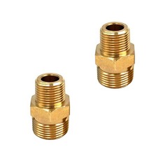 2 Pcs M22 Pressure Washer Fittings, Brass 3/8 Inch 14mm, 0.375 inches,