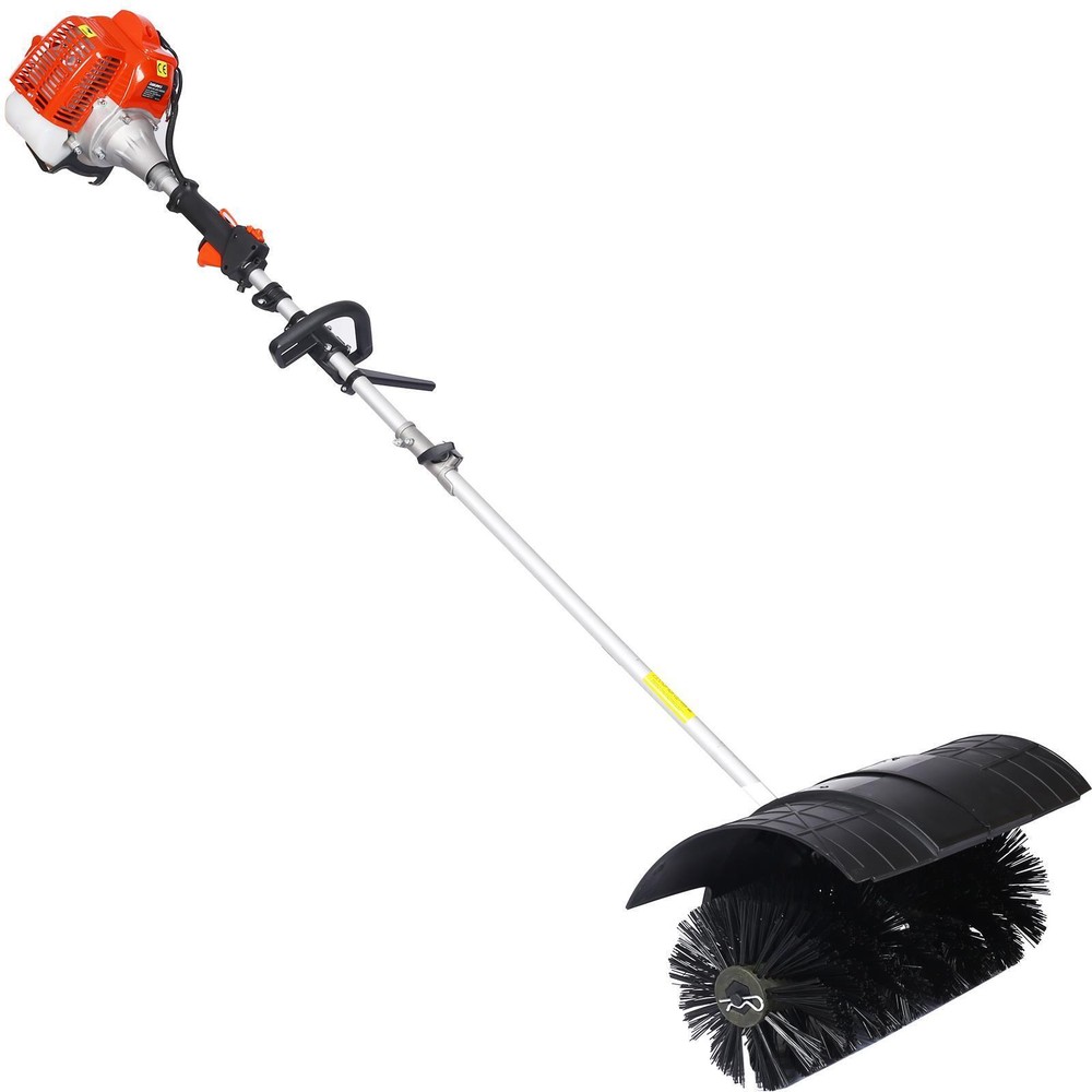 52cc Handheld Gas Power Sweeper Broom Snow Dirt Driveway Walkway Clean