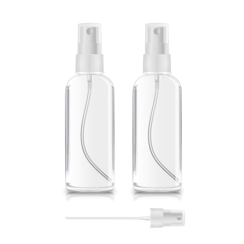 ZEROFIRE 2 Pack Spray Bottles 1oz Clear Plastic Empty 1 Ounce, 2