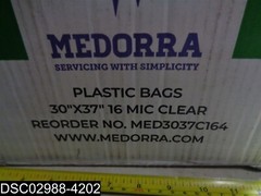 QTY=500: MED3037C164 Medorra 30″ x 37″ 16 Mic Clear Can Liners