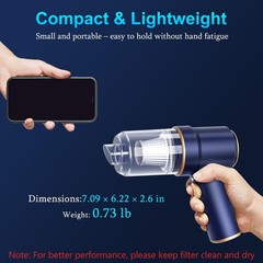 KMM Handheld Car Vacuum Cleaner, 9000Pa Vacuum Cleaner and Air Duster, 120W High