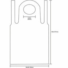 Genuine Joe GJO85141 Poly Apron 32″x50″ White 100/Pack